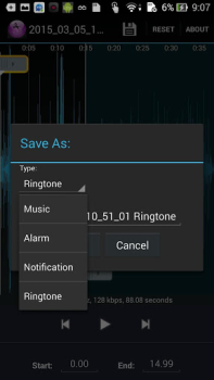 Baixar MP3 cortador Música e áudio para Android captura de tela 4