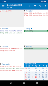 Baixar aCalendar - your calendar Emprego para Android captura de tela 4