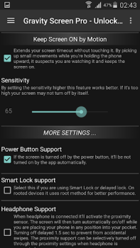 Baixar Gravity Screen - On/Off Ferramentas para Android captura de tela 4