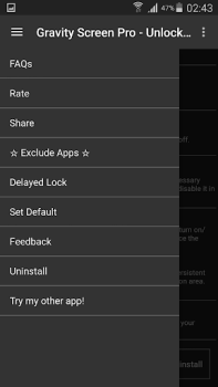 Baixar Gravity Screen - On/Off Ferramentas para Android captura de tela 5