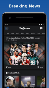 Baixar theScore: Sports News & Scores Esporte para Android captura de tela 2