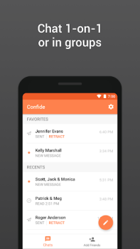 Baixar Confide — mensagens privadas Contato para Android captura de tela 6