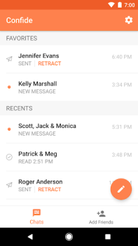 Baixar Confide — mensagens privadas Contato para Android captura de tela 7