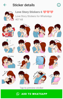 Baixar Adesivos de amor para WhatsApp Contato para Android captura de tela 4