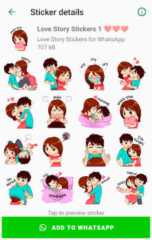Baixar Adesivos de amor para WhatsApp Contato para Android captura de tela 6