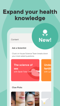 Baixar Calendário Menstrual Clue Saúde e Bem-estar para Android captura de tela 2