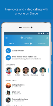Baixar Skype Lite Contato para Android captura de tela 2