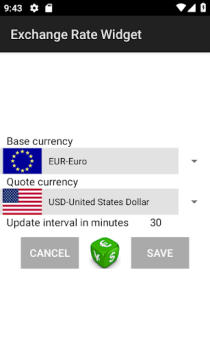 Baixar Taxa de Câmbio Widget Finanças para Android captura de tela 2