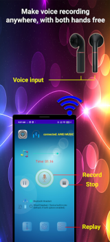 Baixar Earbuds Voice Recorder Música e áudio para Android captura de tela 4