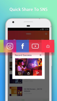 Baixar GO Recorder Editores e Reprodutores de Vídeo para Android captura de tela 4
