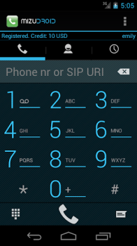 Baixar MizuDroid SIP VOIP Softphone Contato para Android captura de tela 3