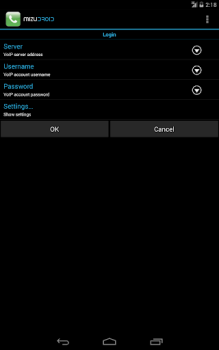 Baixar MizuDroid SIP VOIP Softphone Contato para Android captura de tela 5