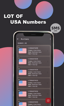 Baixar USA Number Receive SMS online Contato para Android captura de tela 2