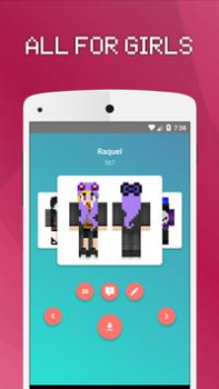 Baixar Meninas Skins de Minecraft Ferramentas para Android captura de tela 3