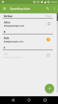 Baixar OpenKeychain: Easy PGP Contato para Android captura de tela 2