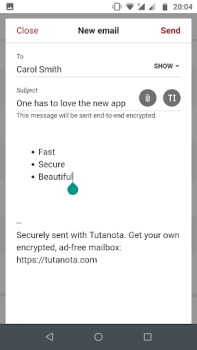 Baixar Tutanota: secure private email Contato para Android captura de tela 2