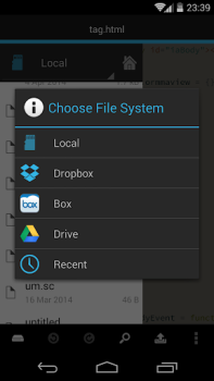 Baixar DroidEdit Free (editor código) Emprego para Android captura de tela 4