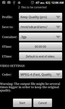 Baixar Video Converter Android Editores e Reprodutores de Vídeo para Android captura de tela 4