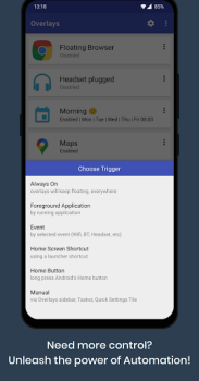 Baixar Overlays - Floating Launcher Emprego para Android captura de tela 4