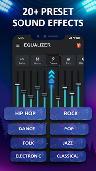 Baixar Aumento de graves -Equalizer Música e áudio para Android captura de tela 3