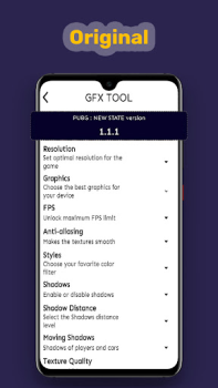 Baixar GFX tool for pubg new state Ferramentas para Android captura de tela 2